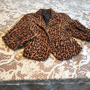 Maurice Sassoon Corduroy Animal Print Blazer